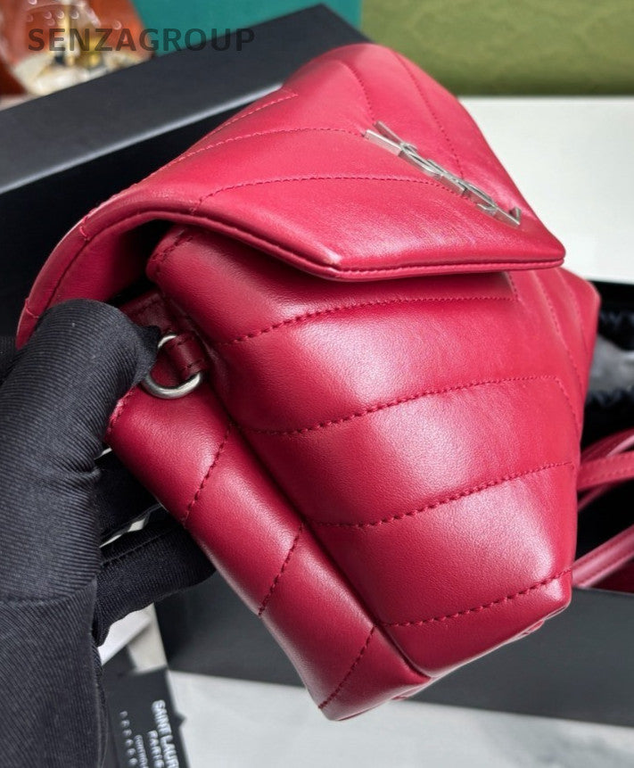 YSL Saint Laurent LOULOU Puffer Dark Red Shoulder bag Crossbody Women