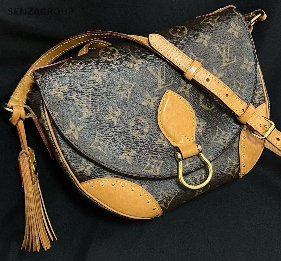 Louis Vuitton Saint Cloud Monogram Shoulder Bag Crossbody Brown Gold Women