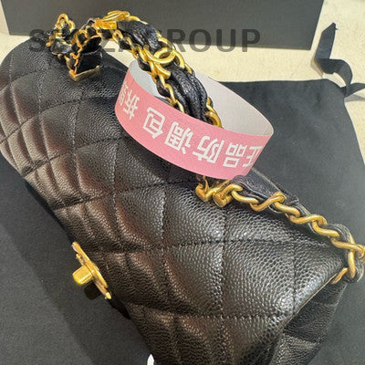 Chanel Classic Flap Mini Bag Calfskin Leather Shoulder Crossbody Bag