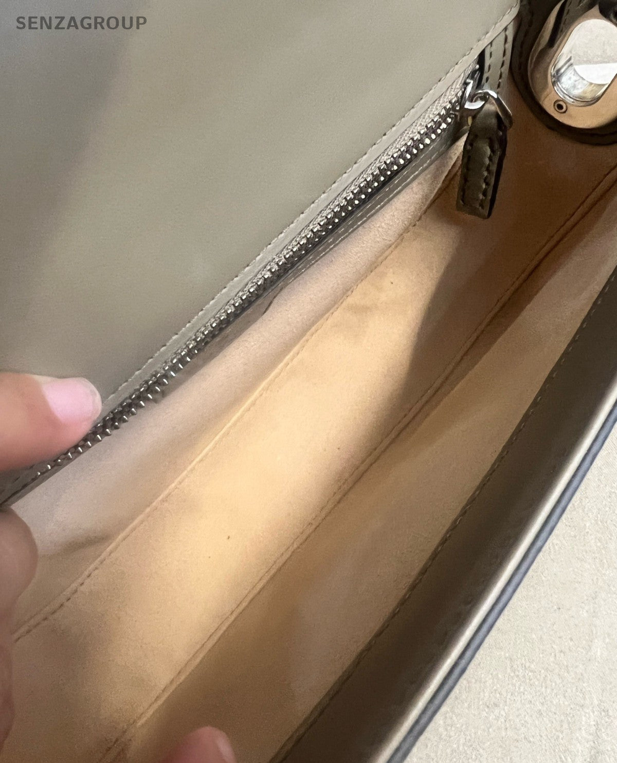 Gucci GG Supreme 2Way Shoulder Bag Crossbody Brown Silver Women Classic