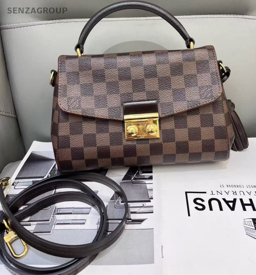 Louis Vuitton Croisette Damier Ebene Messenger Top Handle Shoulder Crossbody Bag