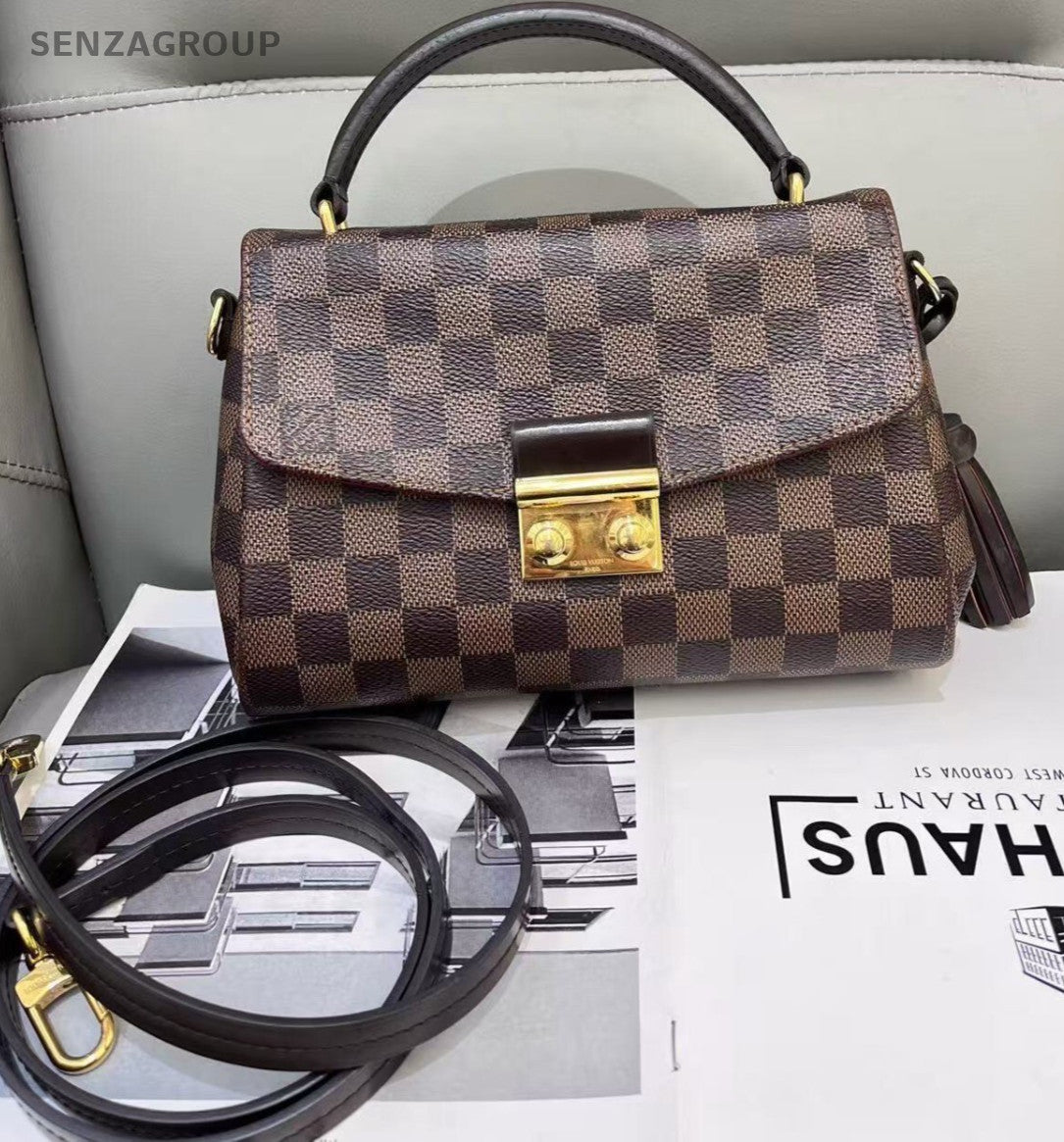 Louis Vuitton Croisette Damier Ebene Messenger Top Handle Shoulder Crossbody Bag