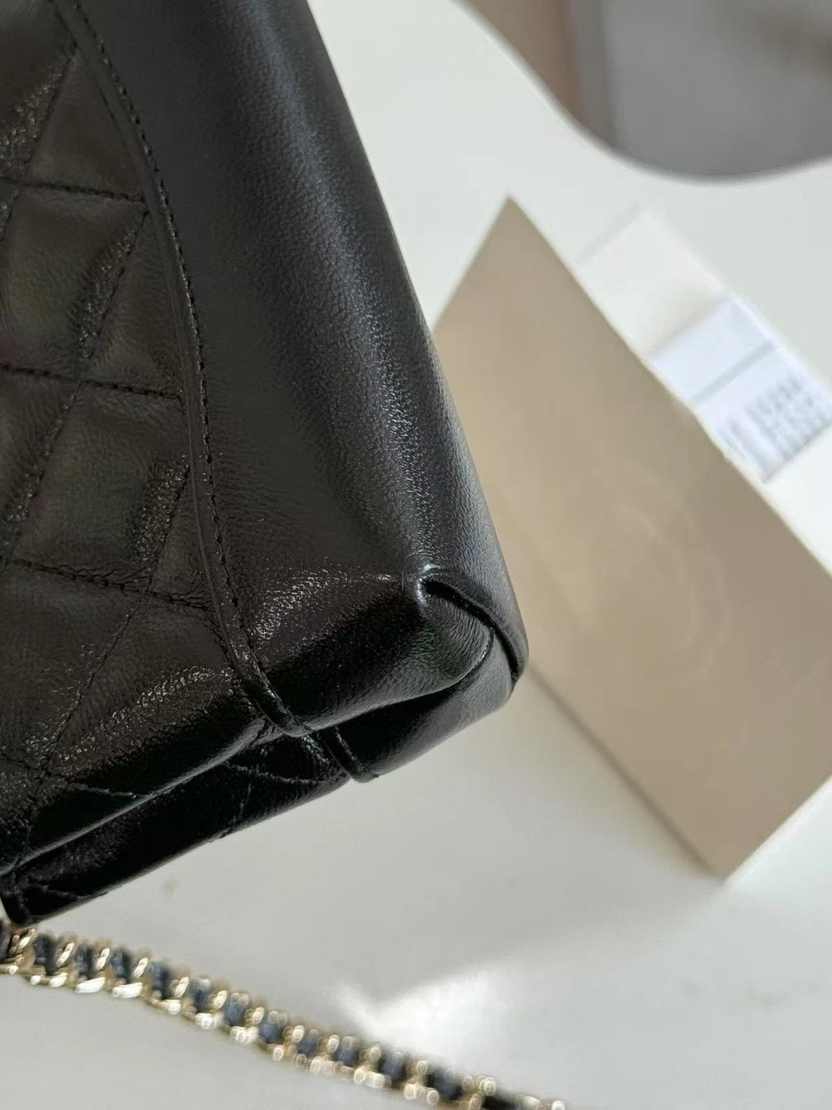 CHANEL 31Bag Nano Black Gold Shoulder Tote Bag For Women
