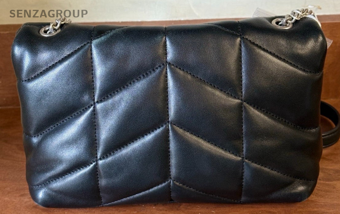Saint Laurent Mini Chain Shoulder Bag Crossbody Black Silver Used Women Classic