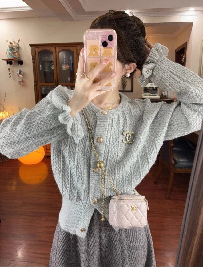 Chanel Vanity Case Chain Crossbody Diamond Pink Gold Women Classic