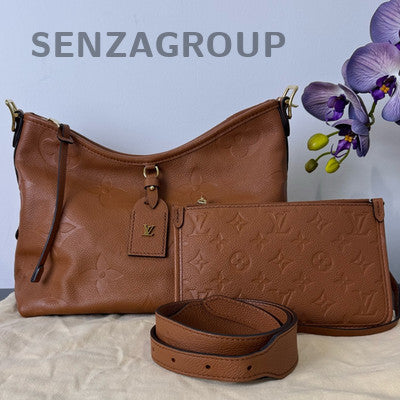 Louis Vuitton Carryall PM Brown Gold Hardware Monogram Leather Shoulder Bag