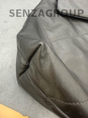 Chanel 22 Bag Grey Gold Medium Quilted Chain Shoulder Bag Classic Women