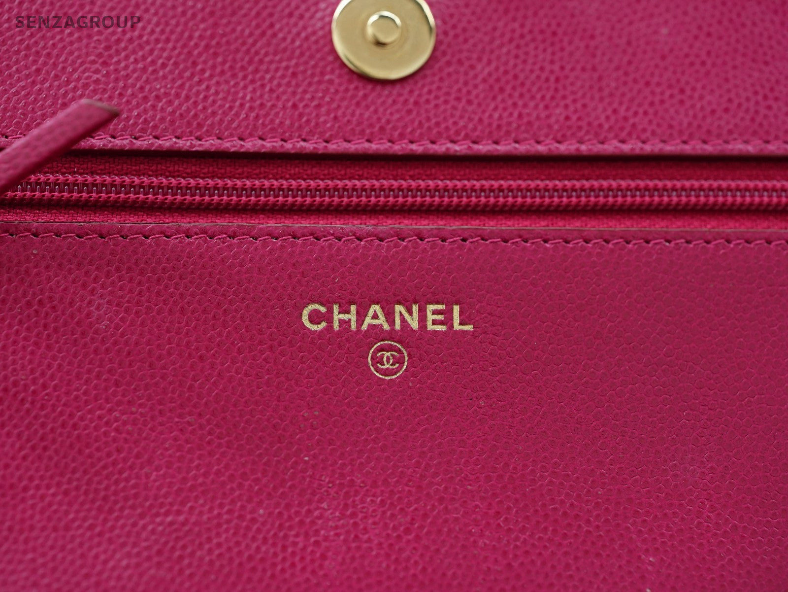 CHANEL Woc Diamond pattern Calfskin Chain Shoulder bag Women Peach Pink Gold