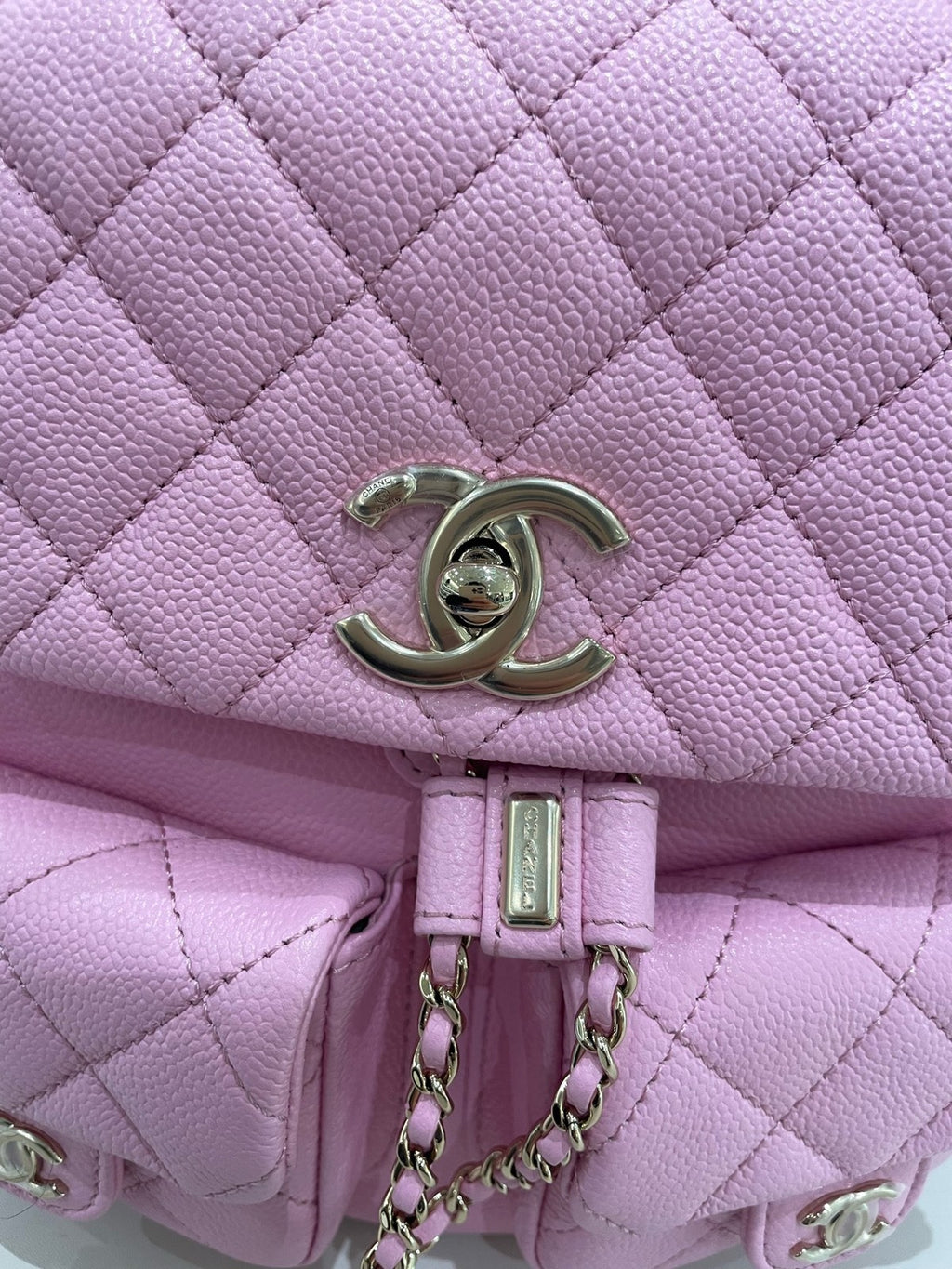 Chanel Quilted Duma Backpack Pink Gold Classic Fashion Women