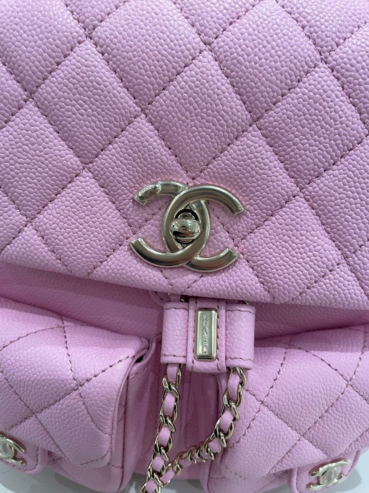 Chanel Quilted Duma Backpack Pink Gold Classic Fashion Women