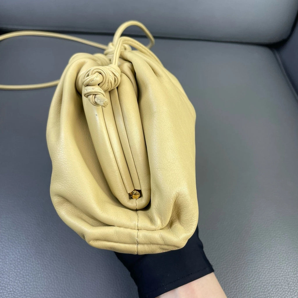 Bottega Veneta Mini Yellow Calfskin Cloud Shoulder Crossbody Women