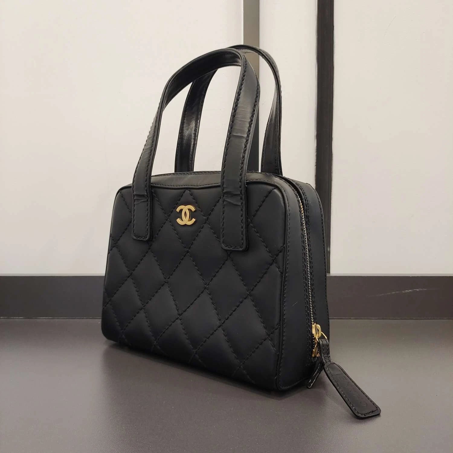 CHANEL Mini Bowling Boston Handbag For Women