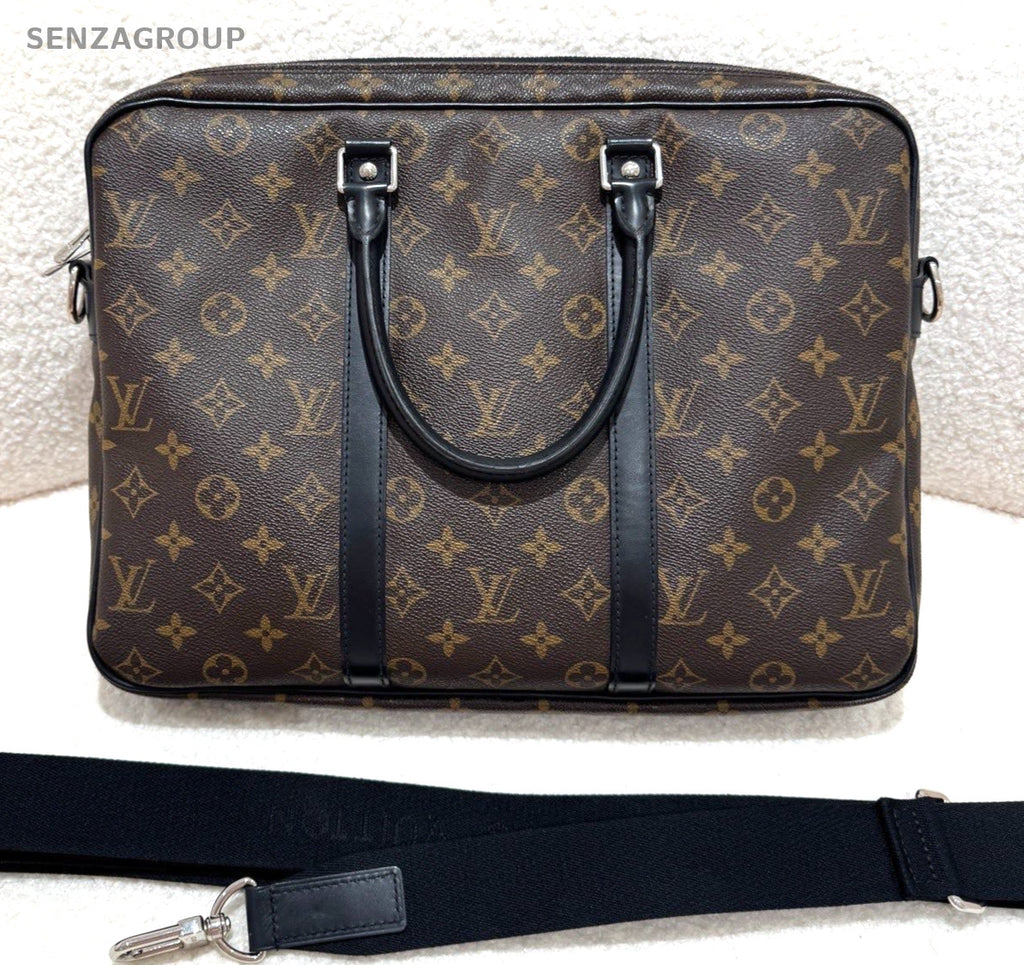 Louis Vuitton Briefcase Top Handle Monogram Handbag 2way Shoulder bag Brown