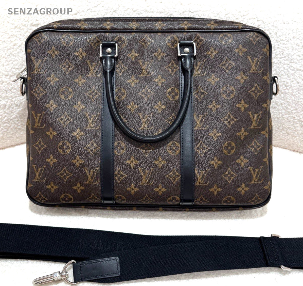 Louis Vuitton Briefcase Top Handle Monogram Handbag 2way Shoulder bag Brown
