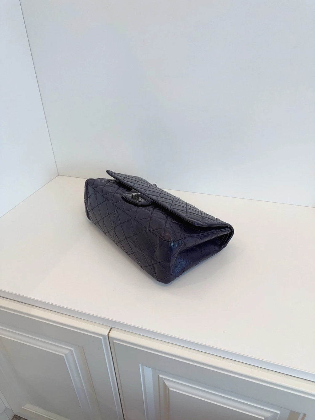 Chanel Classic 2.55 Double Flap Shoulder Bag Crossbody Bag Dark Purple