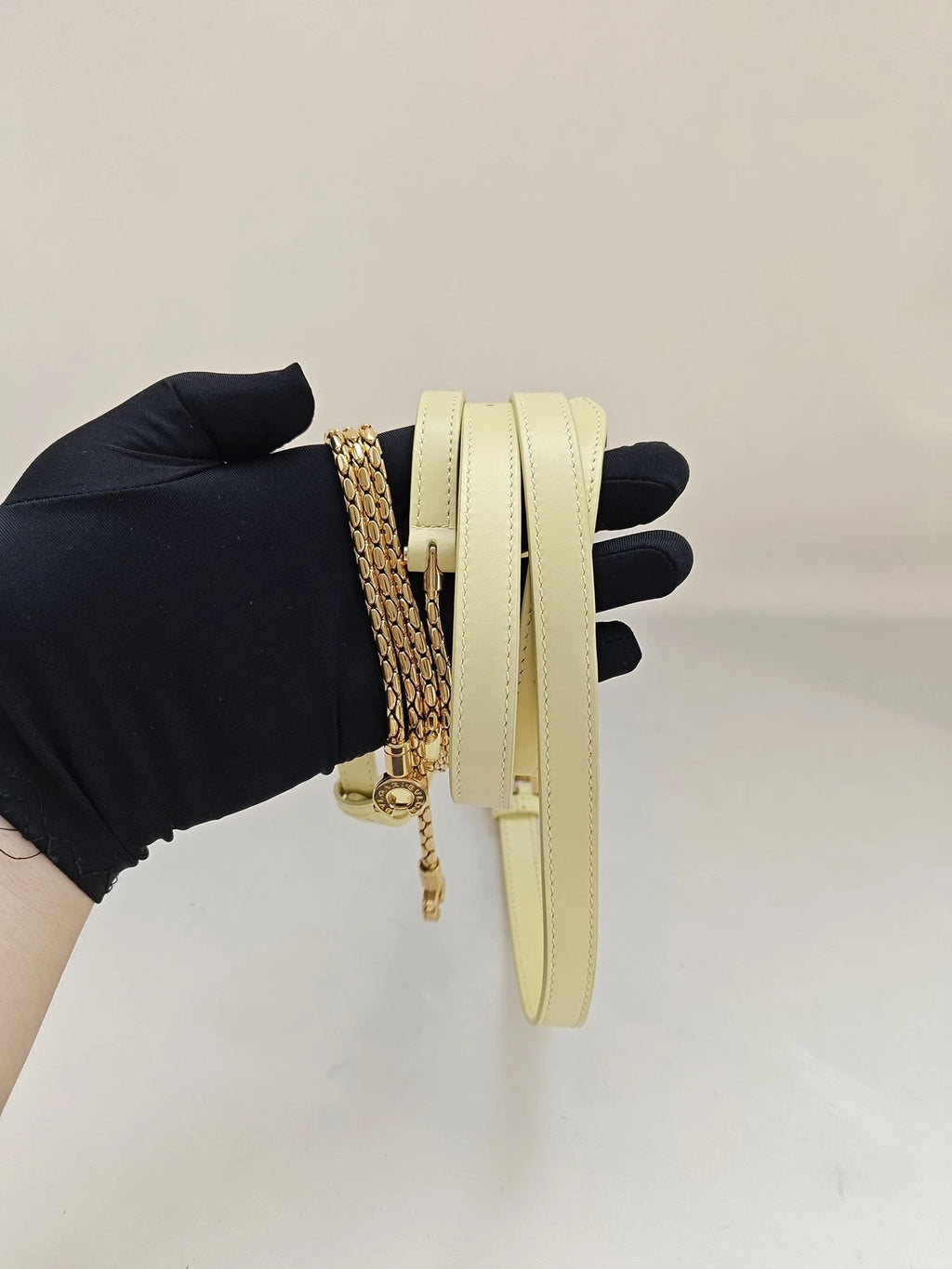Bvlgari x Alexander Wang Yellow Leather Shoulder Bag For Women