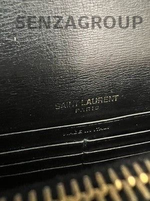 YSL Saint Laurent Sunset Small Black Gold Leather Chain Shoulder Bag