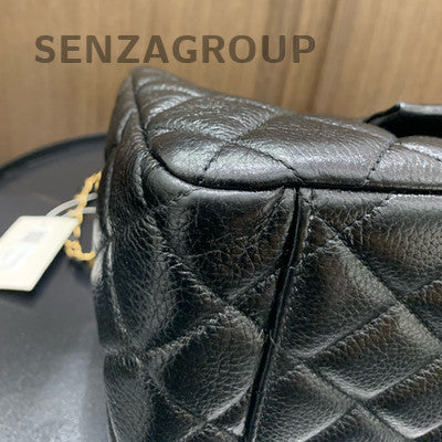 Chanel Classic Flap Black Gold Large Quilted Chain Shoulder Bag