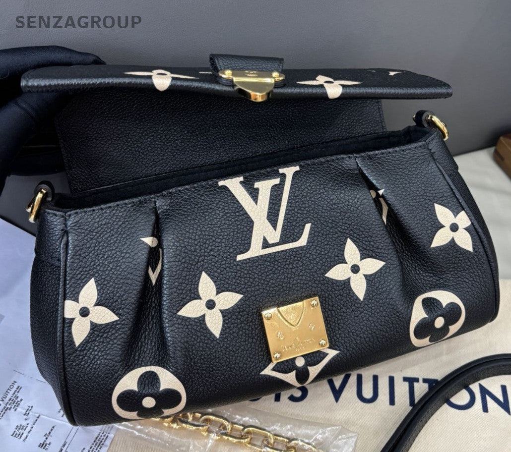 Louis Vuitton Favorite Calfskin Monogram Chain Shoulder Bag Crossbody Used Women