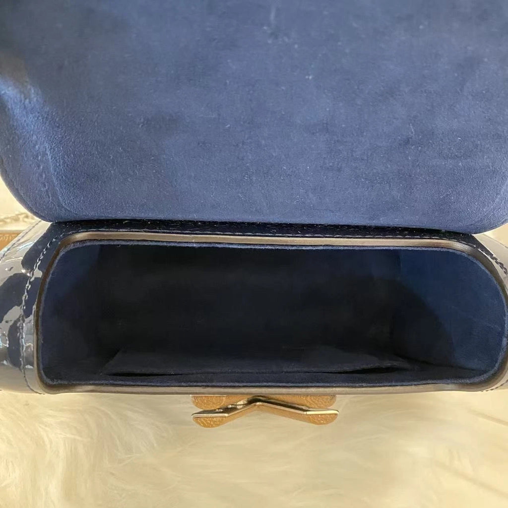 Louis Vuitton Twist Small Chain Shoulder Bag Blue Silver Women's Classic