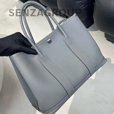 Hermès Garden Party 30 Tote Bag Grey Silver Hardware Leather Women's Classic