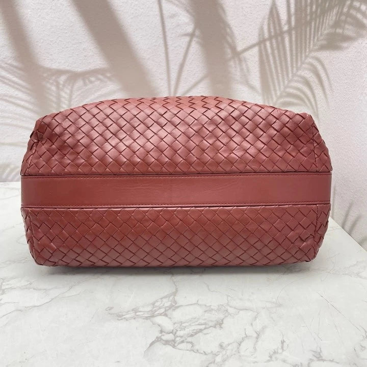 Bottega Veneta Brick Red Woven Lambskin Shoulder Crossbody For Women