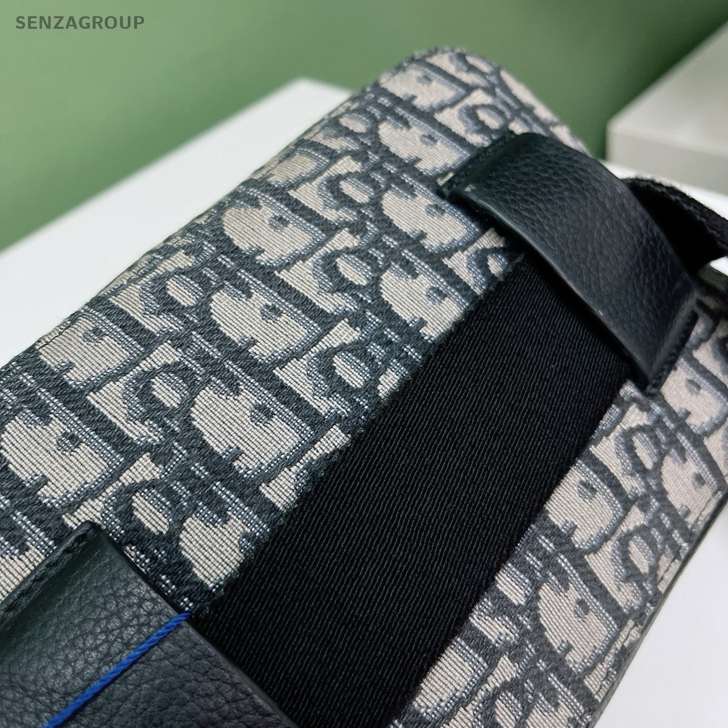 Christian Dior Oblique Waist Bag Crossbody Black Silver Unisex Adults Classic