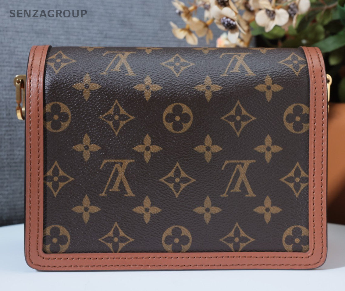 Louis Vuitton Dauphine Monogram PM Shoulder Bag Crossbody Brown Women Classic