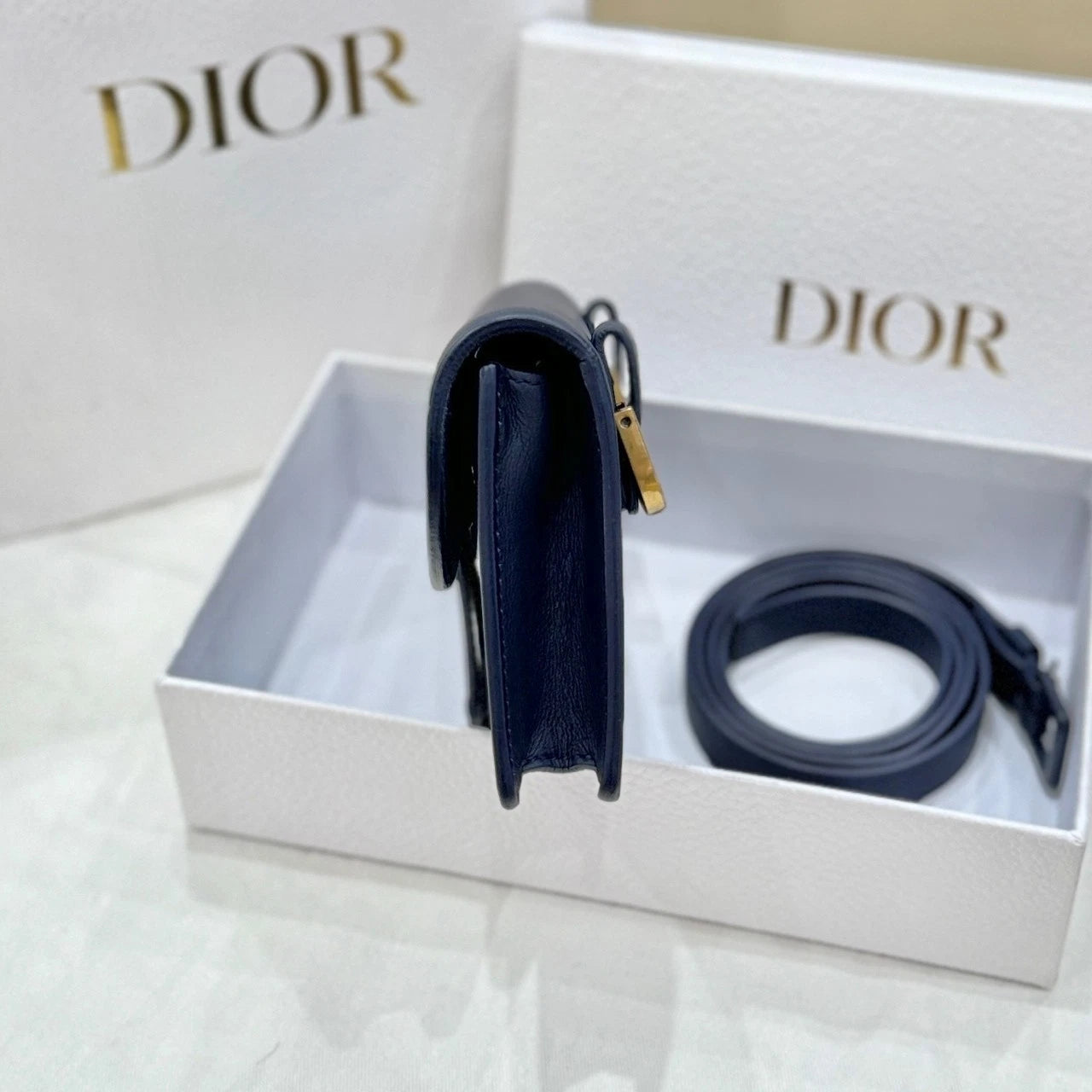 Dior Saddle Small Navy Blue Crossbody Waist Bag For Women