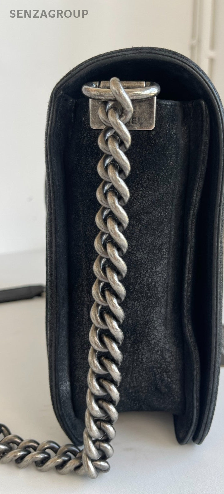 CHANEL Leboy GM CC Chain Shoulder bag Black Silver Women
