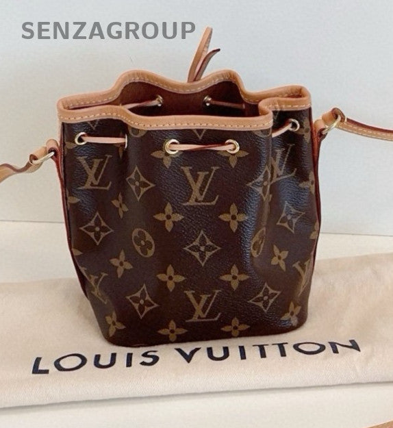 Louis Vuitton Nano Noe Drawstring Monogram Brown Crossbody bag Women