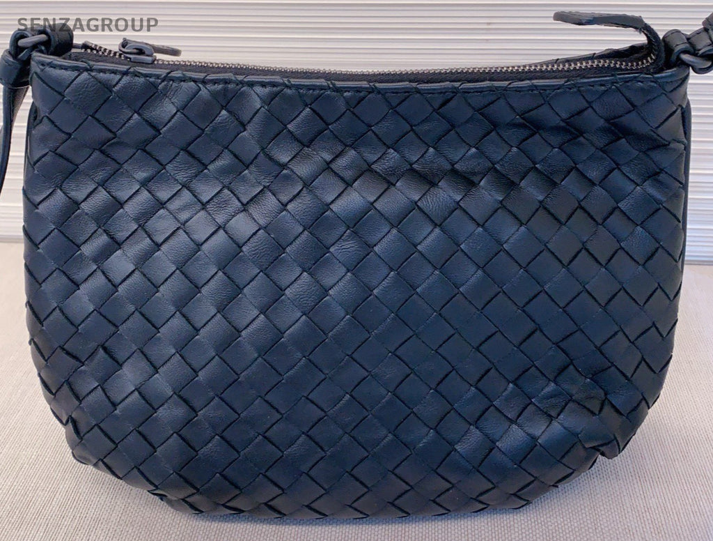 Bottega Veneta PM Intrecciato Shoulder Crossbody Bag Black Women