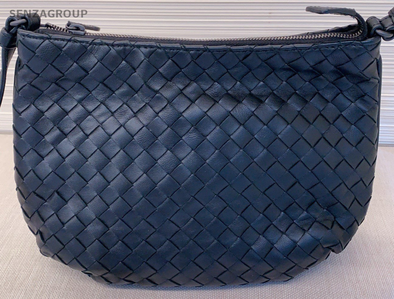 Bottega Veneta PM Intrecciato Shoulder Crossbody Bag Black Women