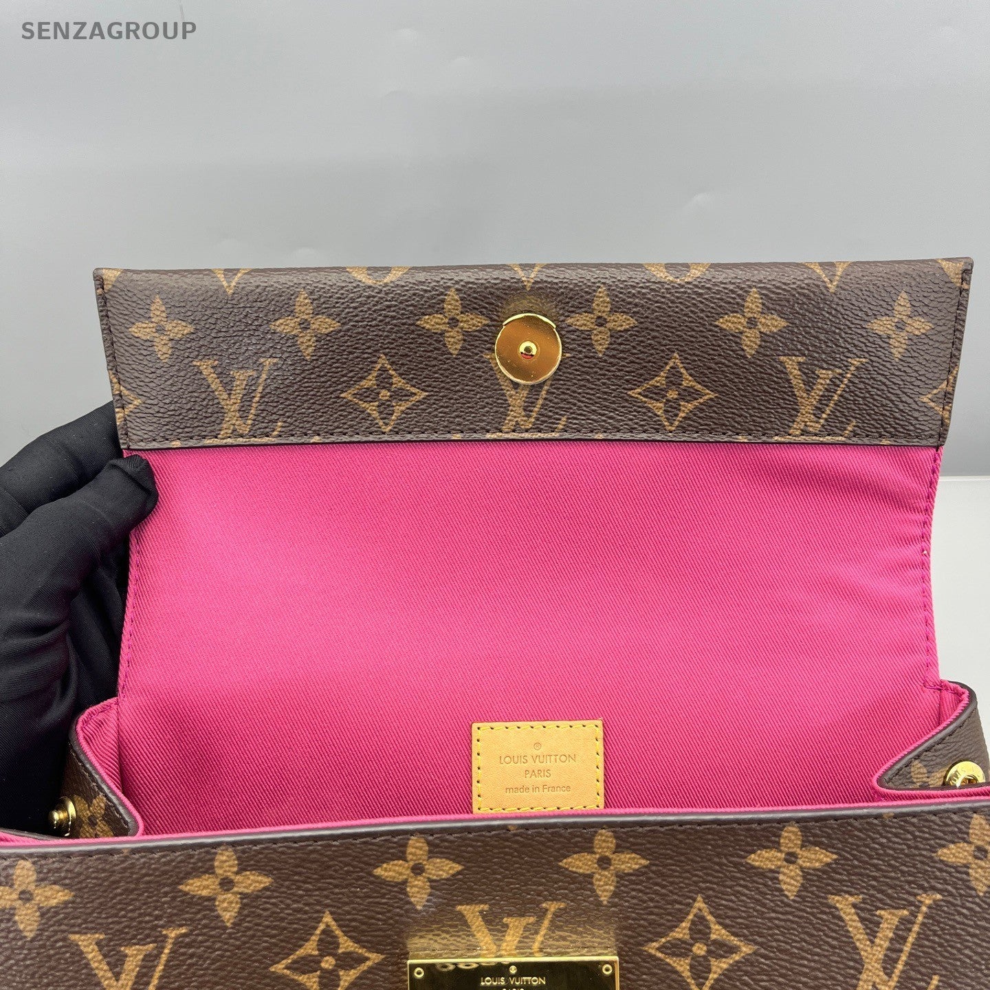 Louis Vuitton Cluny bb PM Monogram Top Handle 2way Shoulder bag Brown Women