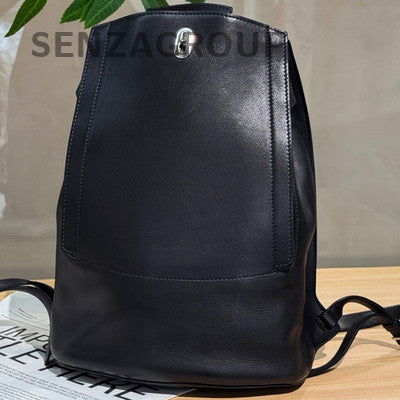 Hermès Black Silver GR24 Backpack Evergrain Leather Unisex Classic