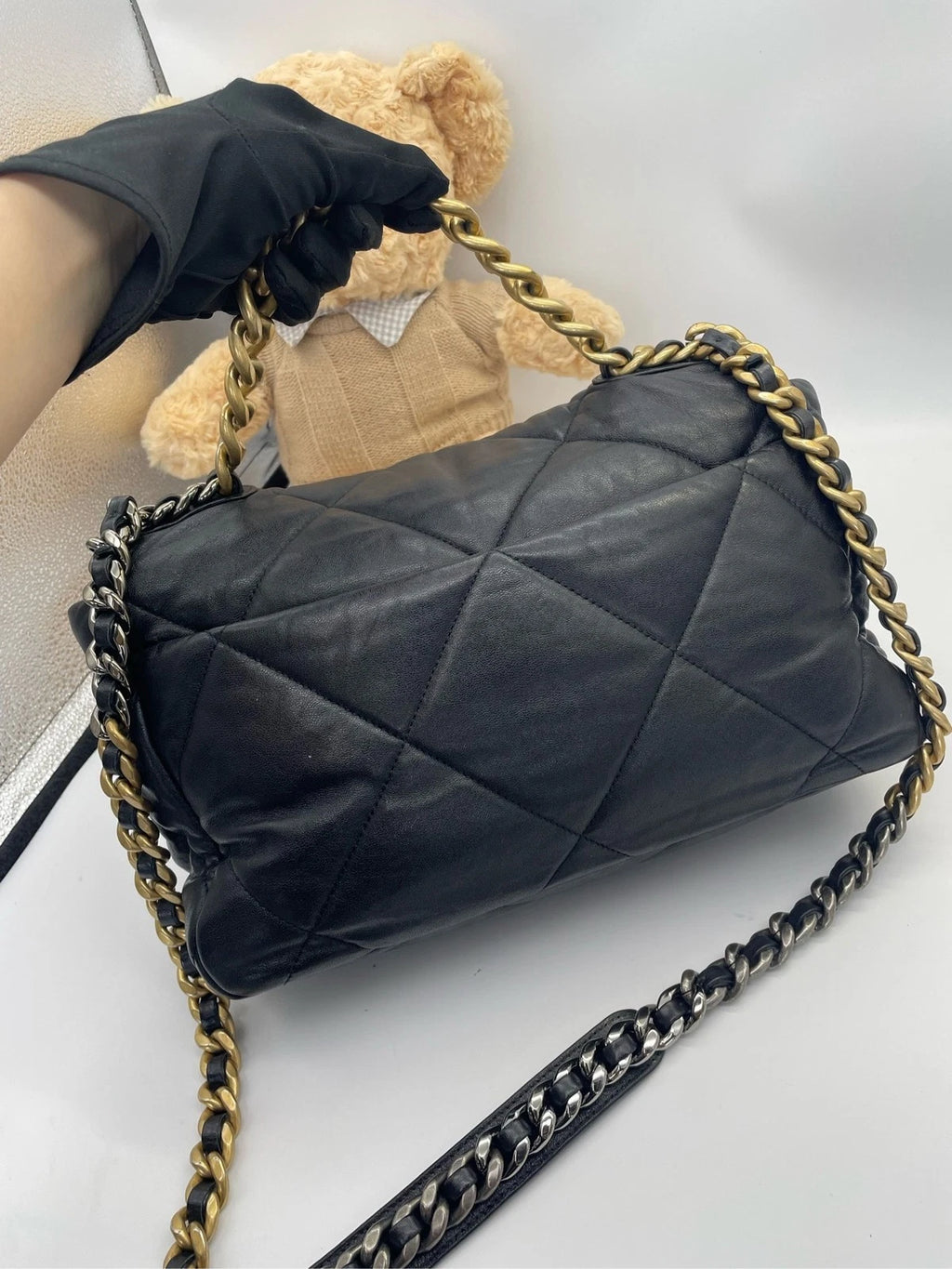 CHANEL 19Bag Medium Leather Shoulder Bag for Women