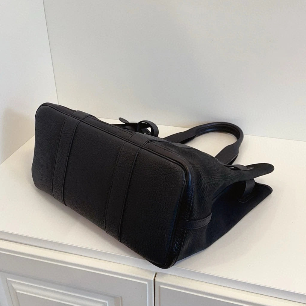 Hermes Petite Ceinture Garden Party36 Black Silver Top Handle Bag Women Classic