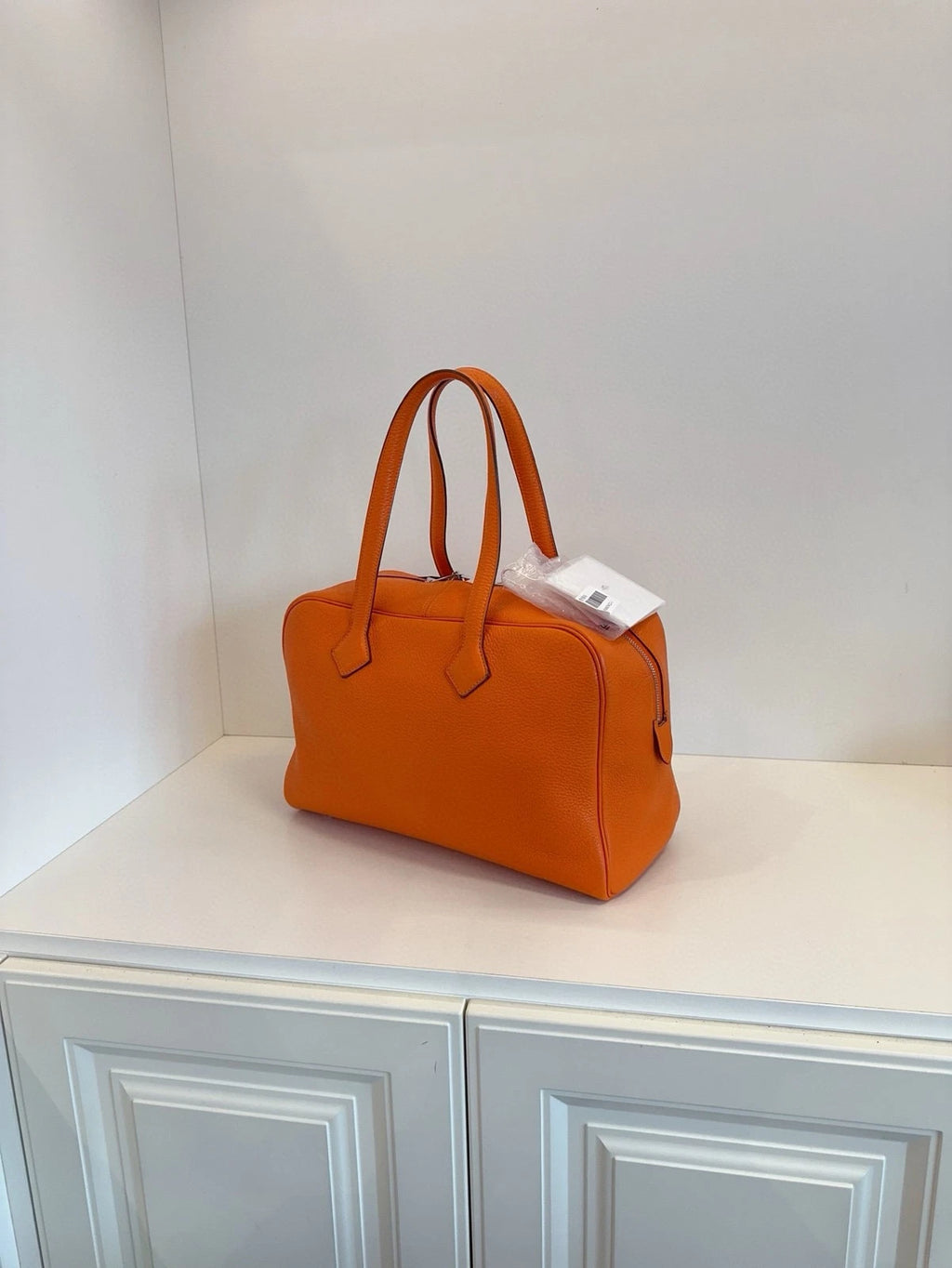 Hermes Victoria35 Orange Handbag For Women