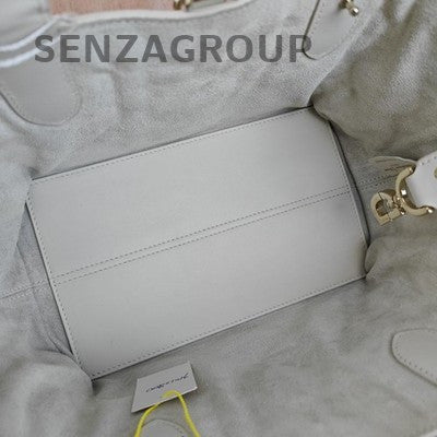 Dior Toujours Small Tote Bag White Gold Checkered Calfskin Classic Women