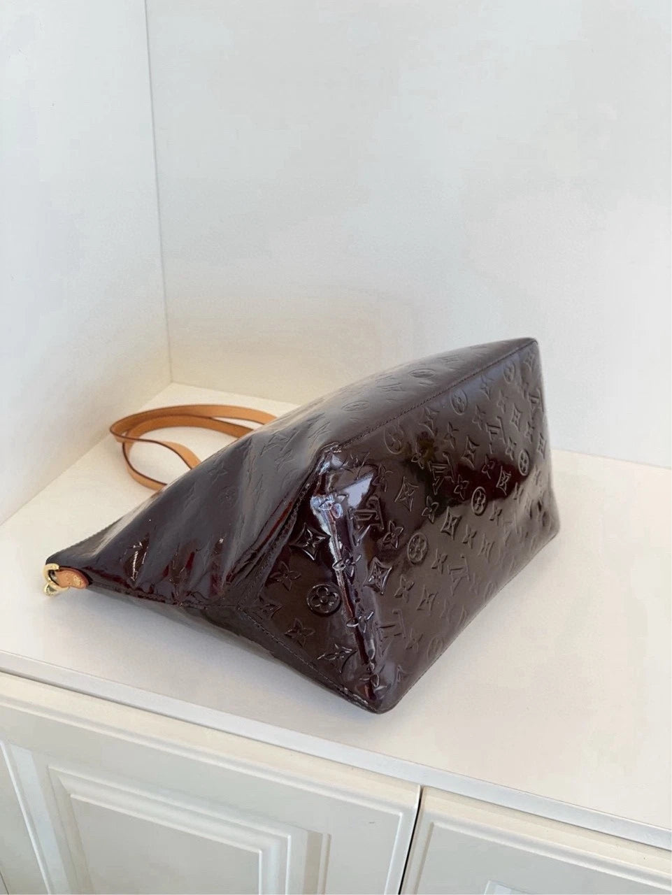 Louis Vuitton Women Patent Leather Tote Shoulder Bag