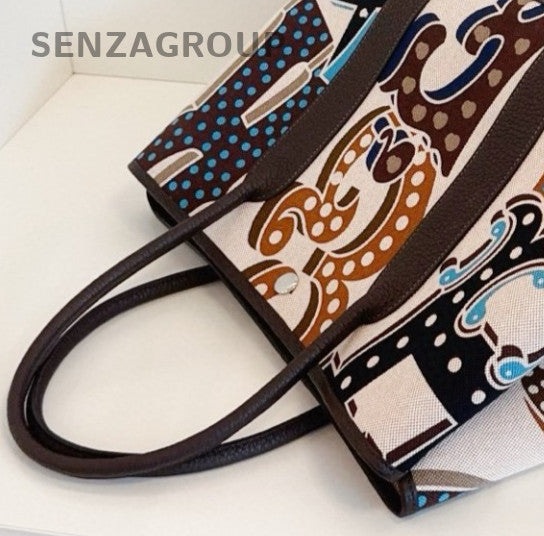 Hermes Garden Party36 Graffiti-Painted Bag Top Handle Bag Black Silver Women