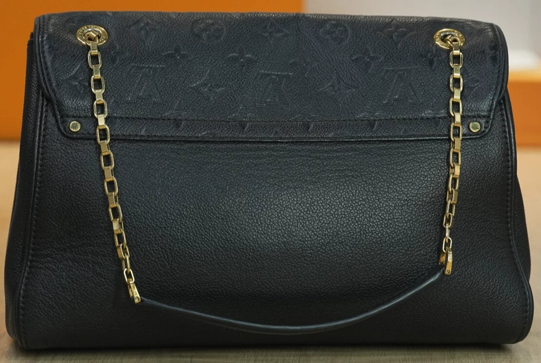 Louis Vuitton Saint-Germain MM Black Empreinte Monogram Shoulder Bag Crossbody - Pre-Owned