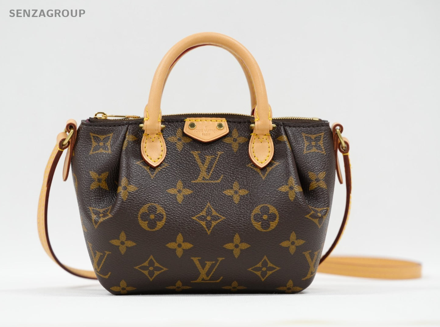 Louis Vuitton Nano Turenne Monogram 2way Shoulder HandBag Canvas Women Brown