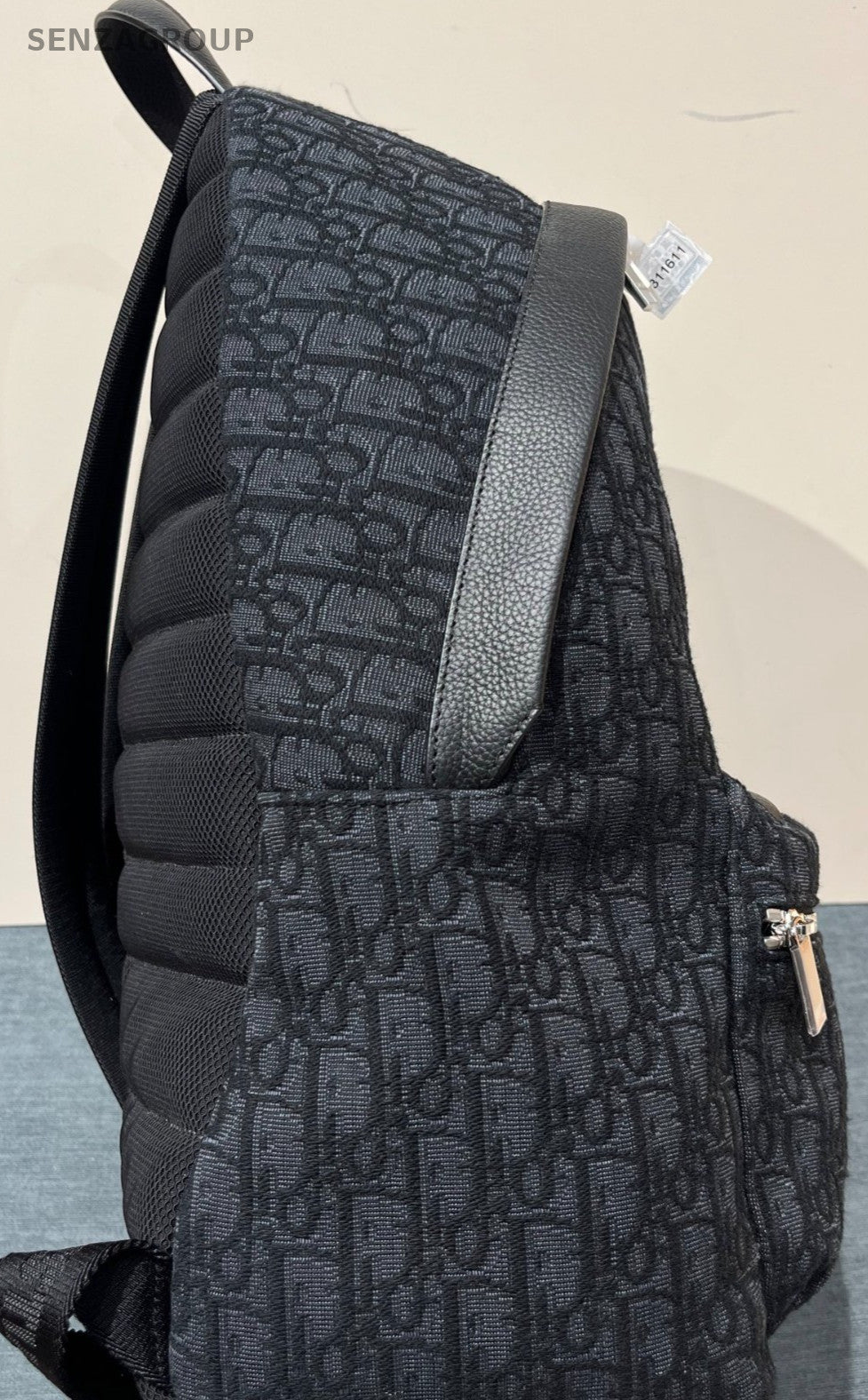 Christian Dior Rider Monogram Backpack Black Silver Unisex Adults Classic
