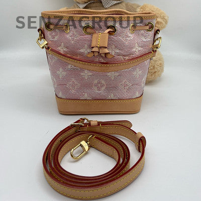 Louis Vuitton Monogram Noe Bucket Bag Pink Gold Hardware Women's