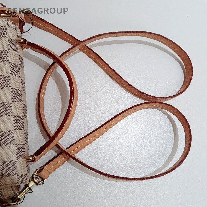 Louis Vuitton Damier 2Way Top Handle Bag Shoulder Bag White Pink Women Classic