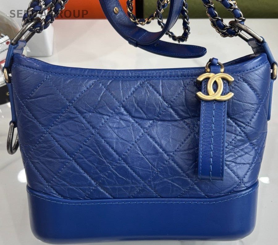 CHANEL Gabrielle Klein blue Calfskin Shoulder bag Crossbody