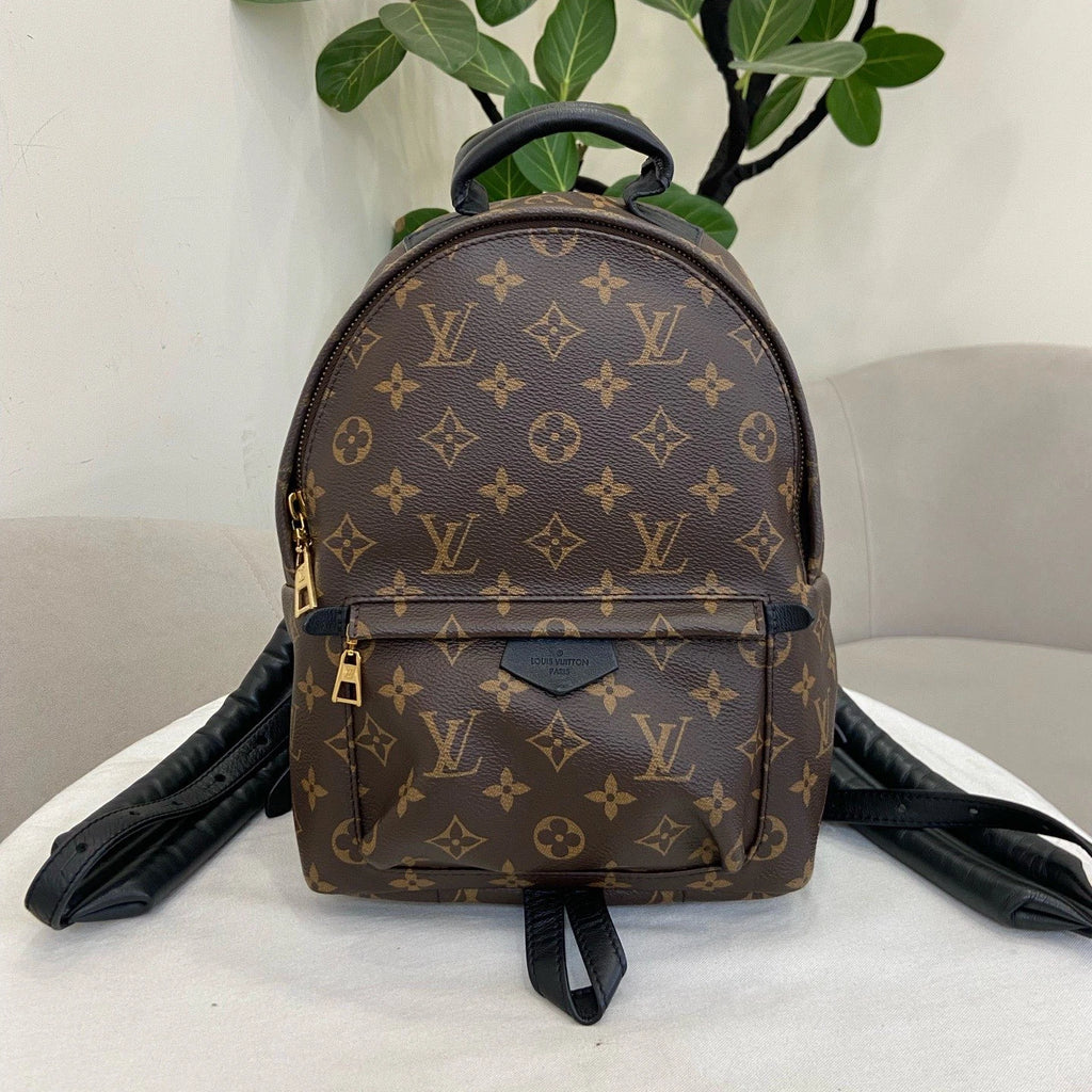 Louis Vuitton Palm Springs PM Monogram Backpack Brown Gold Unisex Adults Classic