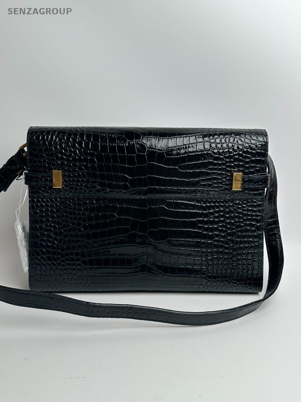 SJ0001 YSL MANHATTAN Small Crocodile Embossed Calfskin Handbag