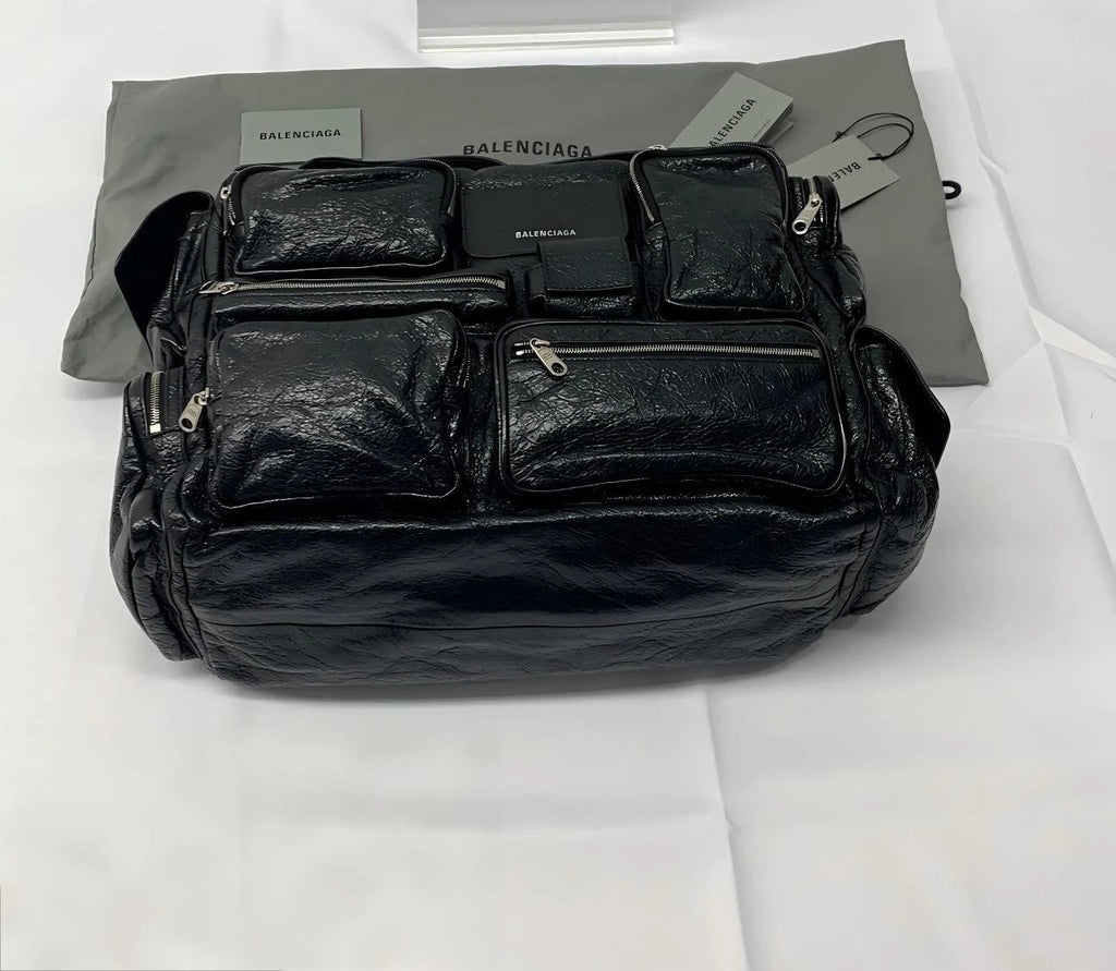 Balenciaga SUPERBUSY Logo Large Shoulder Bag For Women